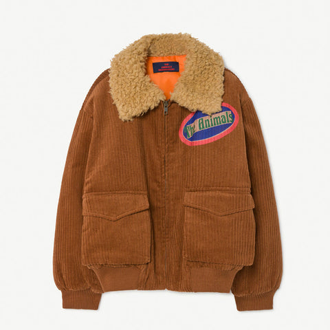 New - The Animals Observatory Tiger Kid's Cord Jacket Deep Brown | BIEN BIEN www.bienbienshop.com