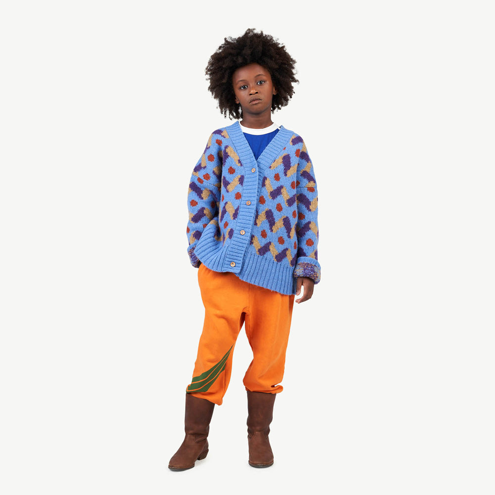 New - The Animals Observatory Raccoon Kid's Wool Cardigan Blue | BIEN BIEN www.bienbienshop.com