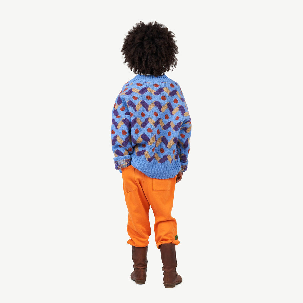 New - The Animals Observatory Raccoon Kid's Wool Cardigan Blue | BIEN BIEN www.bienbienshop.com