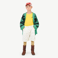 New - The Animals Observatory Arty Raccoon Kid's Cardigan Green/Black | BIEN BIEN www.bienbienshop.com