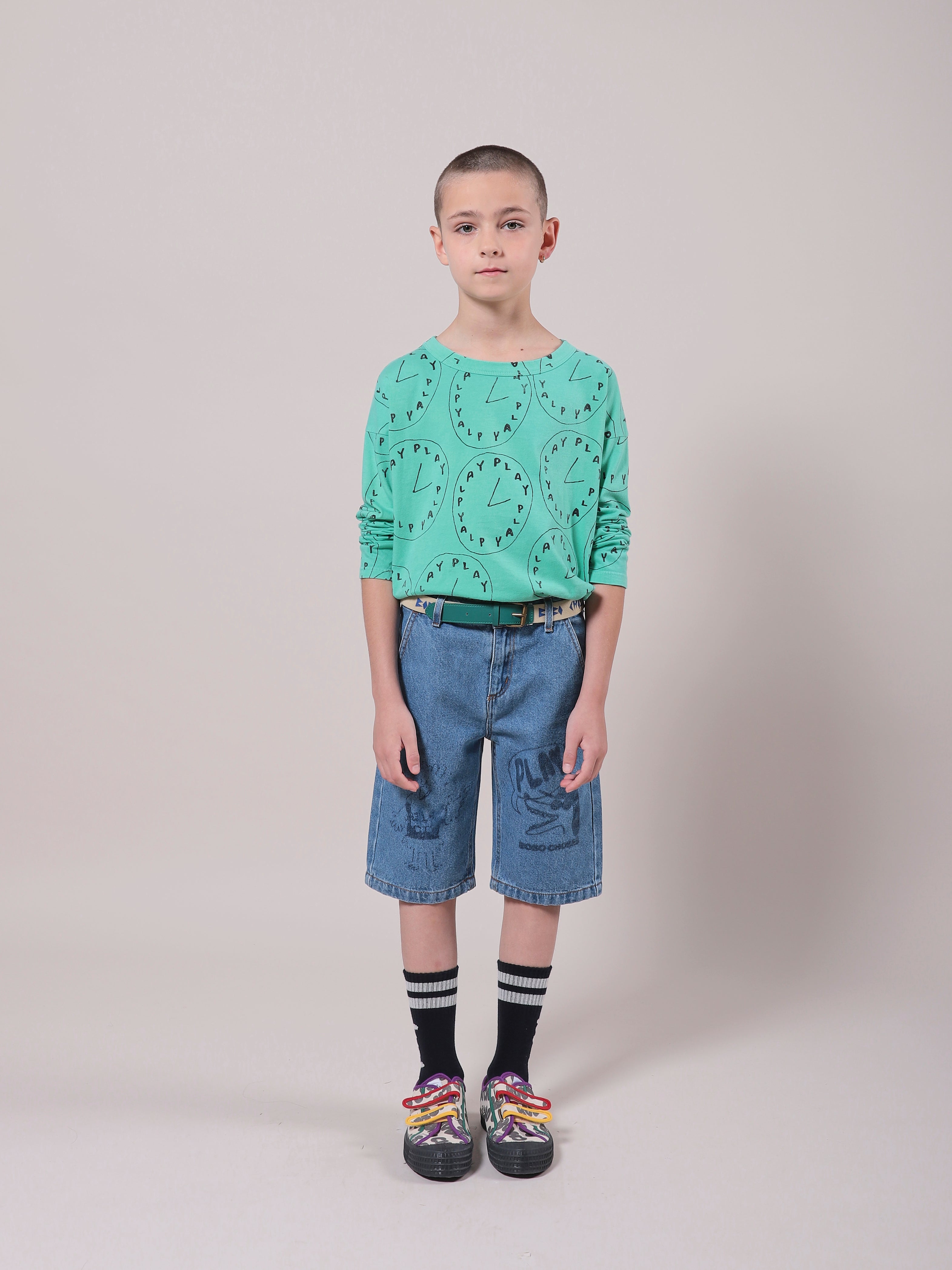 Bird & Dog Kid's Denim Bermuda