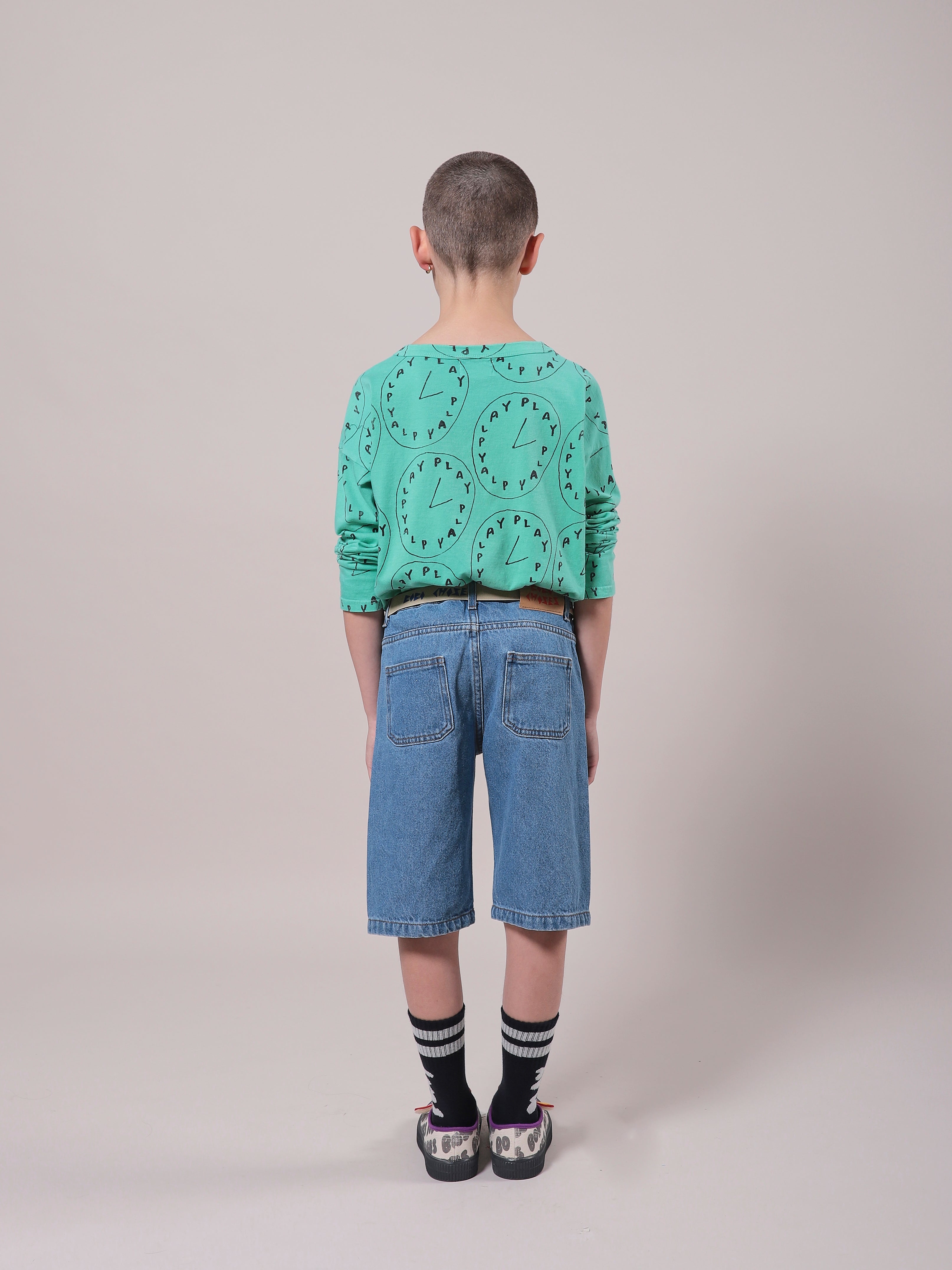 Bird & Dog Kid's Denim Bermuda