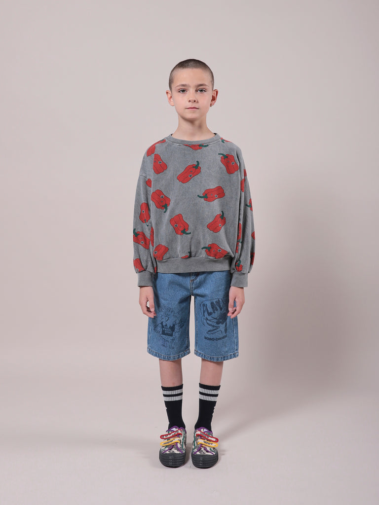 Bird & Dog Kid's Denim Bermuda