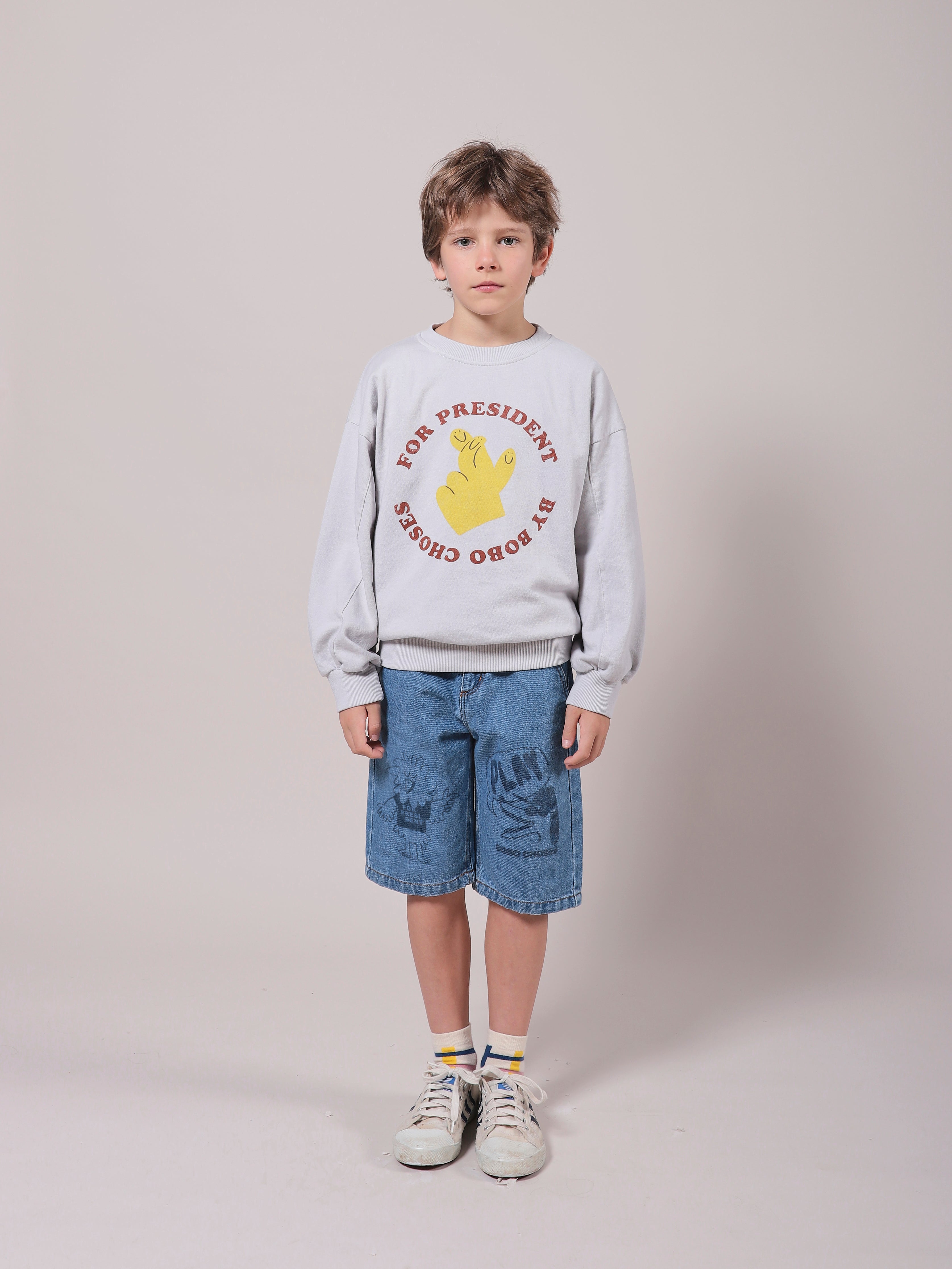 Bird & Dog Kid's Denim Bermuda