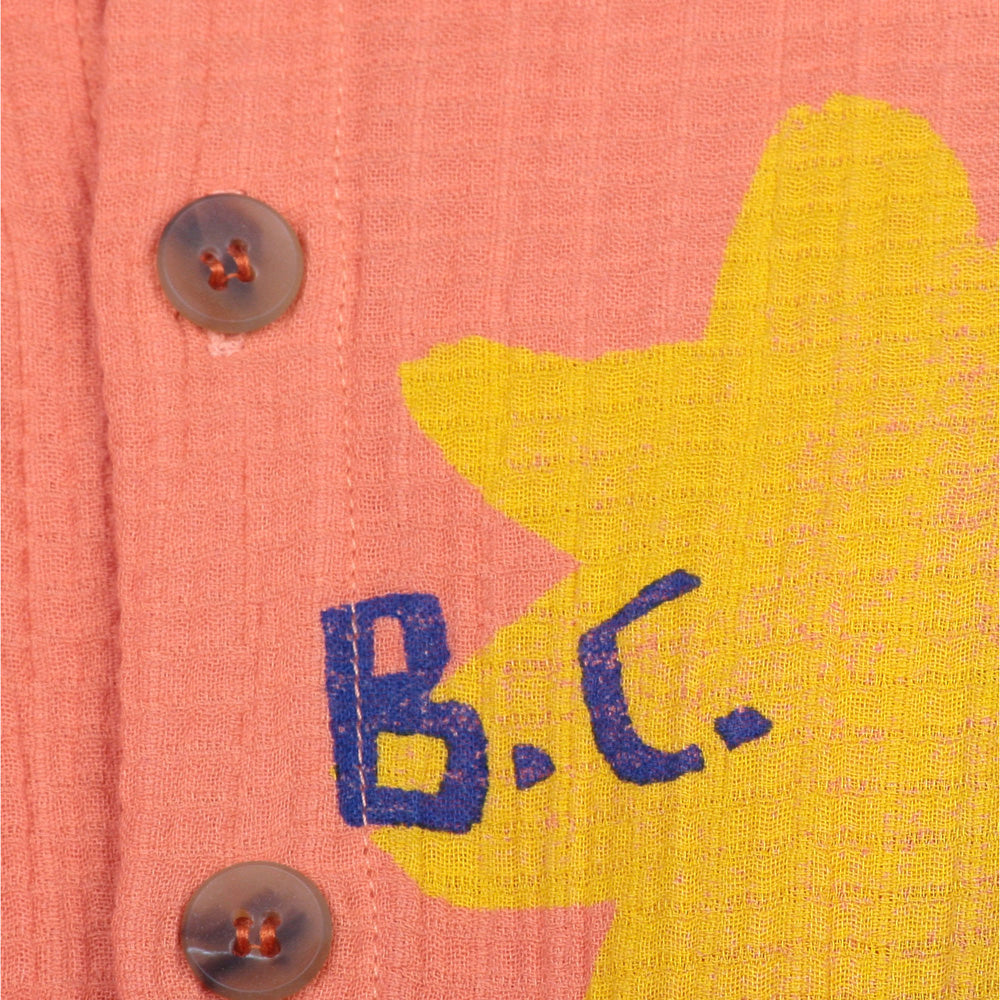 NEW Bobo Choses Sparkle Kid Woven Ruffle Dress Melon Organic Cotton | BIEN BIEN