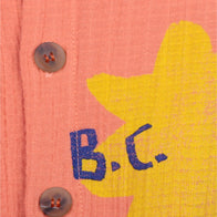 NEW Bobo Choses Sparkle Kid Woven Ruffle Dress Melon Organic Cotton | BIEN BIEN
