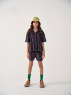 Main Story UK Kid's Mid-Calf Typeface Sock Green & Black | BIEN BIEN bienbienshop.com