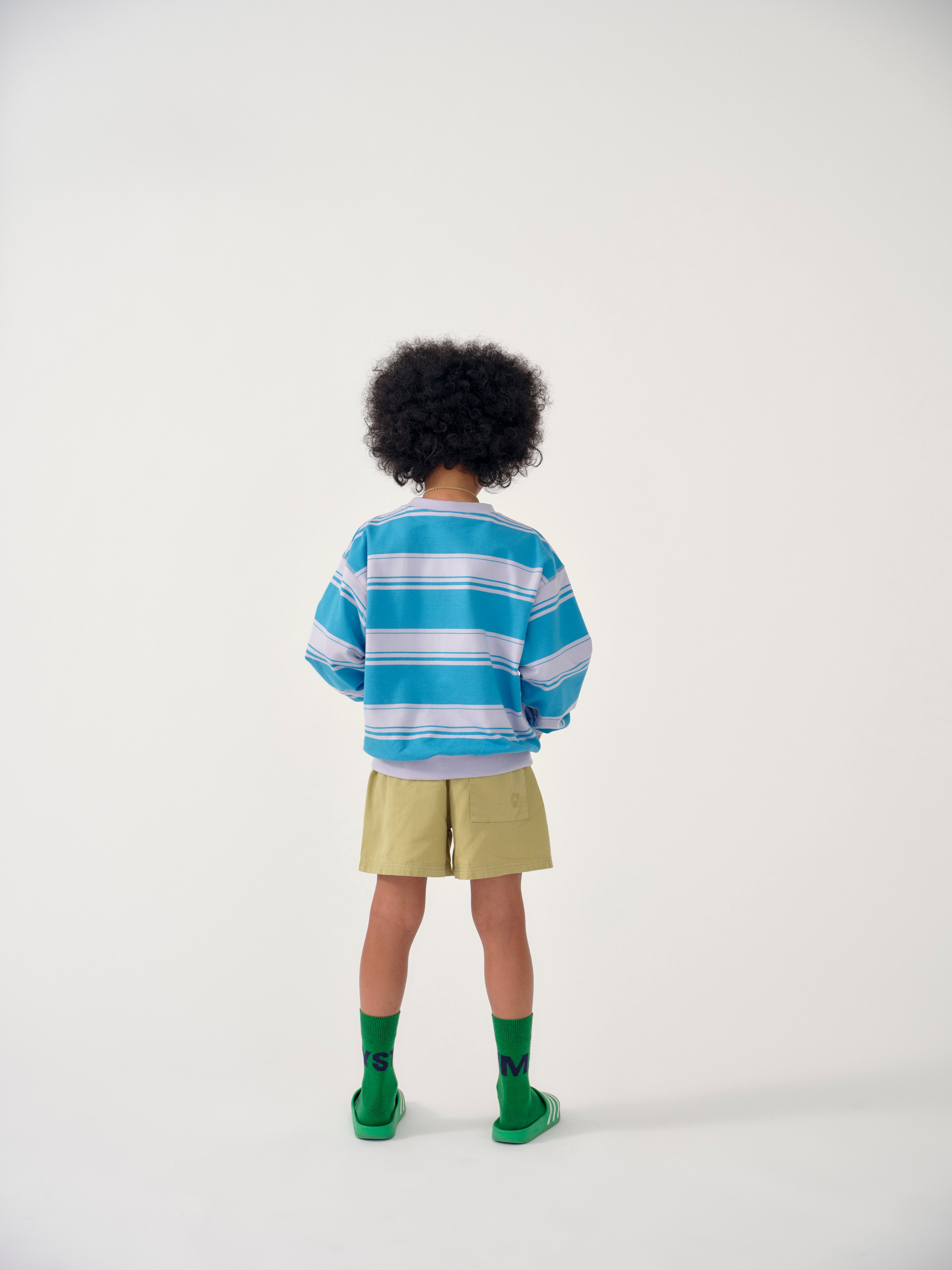 Main Story UK Kid's Mid-Calf Typeface Sock Green & Black | BIEN BIEN bienbienshop.com
