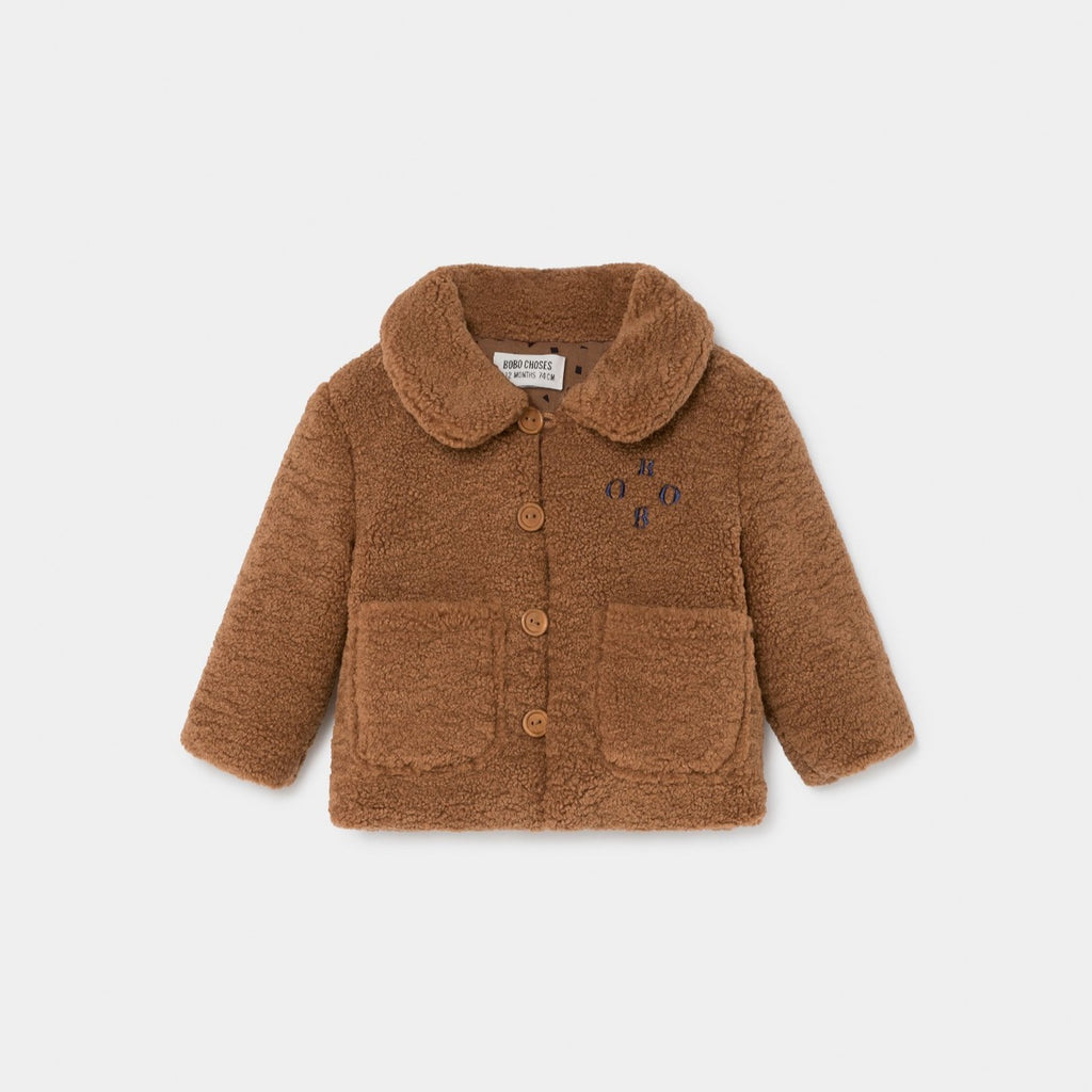 Bobo Choses Sheepskin Baby Jacket Khaki | BIEN BIEN www.bienbienshop.com