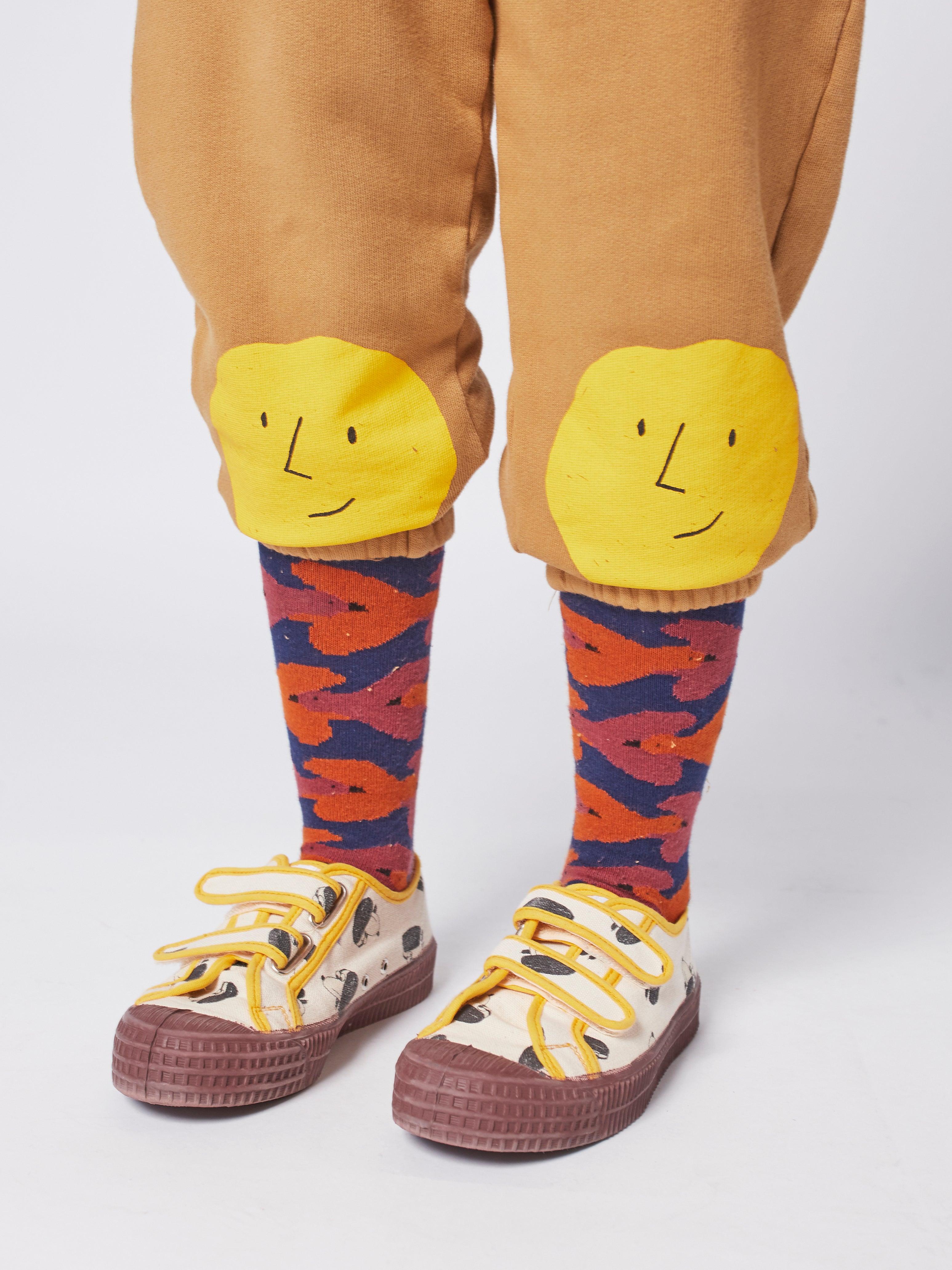 NEW Bobo Choses Doggie Canvas Kid's Velcro Strap Trainers/Sneakers/Tennis Shoes Ivory/Jet Stream | BIEN BIEN bienbienshop.com