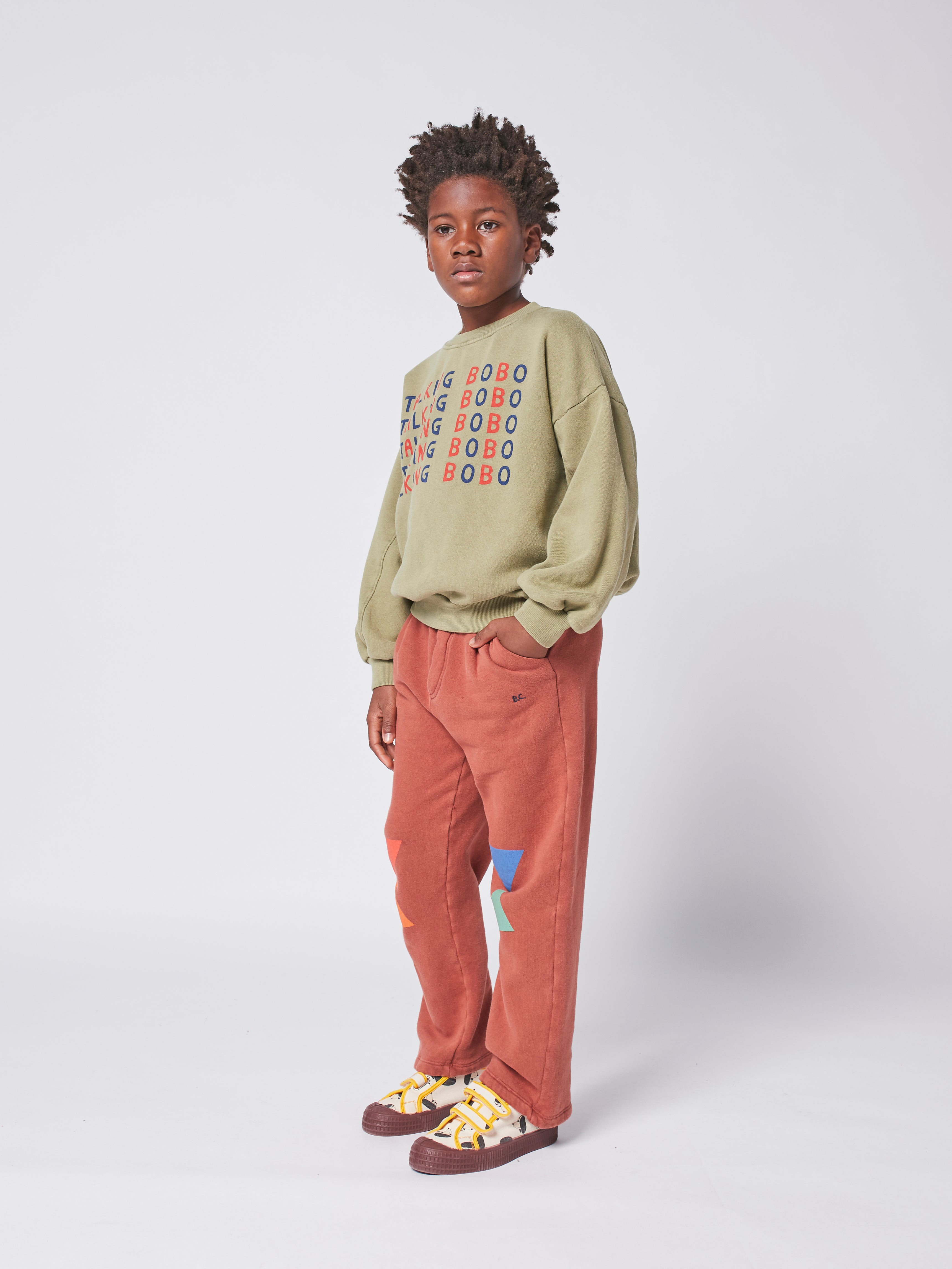 NEW Bobo Choses Doggie Canvas Kid's Velcro Strap Trainers/Sneakers/Tennis Shoes Ivory/Jet Stream | BIEN BIEN bienbienshop.com