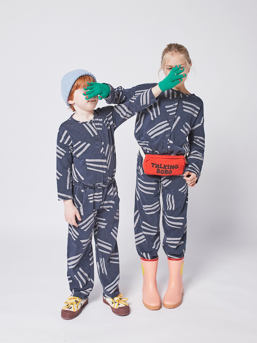 NEW Bobo Choses Scratch Kid's Fleece Overall Twilight Blue | BIEN BIEN bienbienshop.com