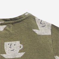 NEW Bobo Choses Cup of Tea Kids Dress Dark Green | BIEN BIEN bienbienshop.com