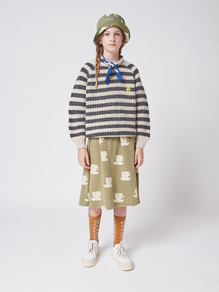 NEW Bobo Choses Cup of Tea Kids Dress Dark Green | BIEN BIEN bienbienshop.com