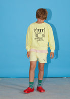 NEW Weekend House Kids Bermuda Cat Shorts Soft Yellow Black | BIEN BIEN bienbienshop.com