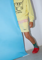 NEW Weekend House Kids Bermuda Cat Shorts Soft Yellow Black | BIEN BIEN bienbienshop.com