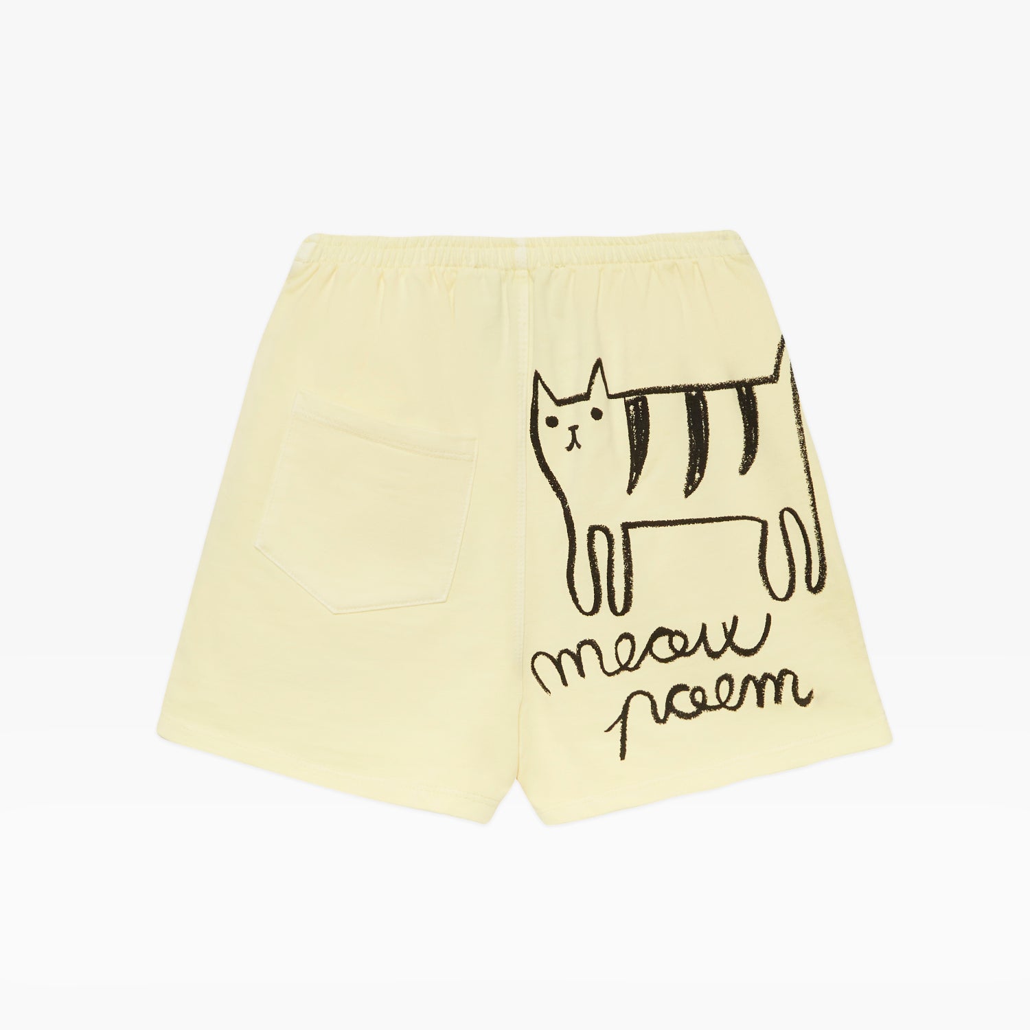 NEW Weekend House Kids Bermuda Cat Shorts Soft Yellow Black | BIEN BIEN bienbienshop.com