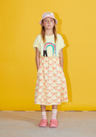 NEW Weekend House Kids Flared Pink Bows Children's Skirt Soft Yellow | BIEN BIEN bienbienshop.com