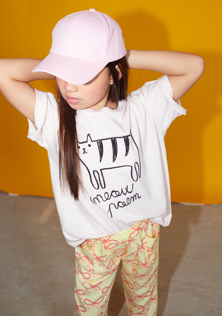 NEW Weekend House Kids Cat Kid's Short Sleeve Tee Soft Peach | BIEN BIEN bienbienshop.com