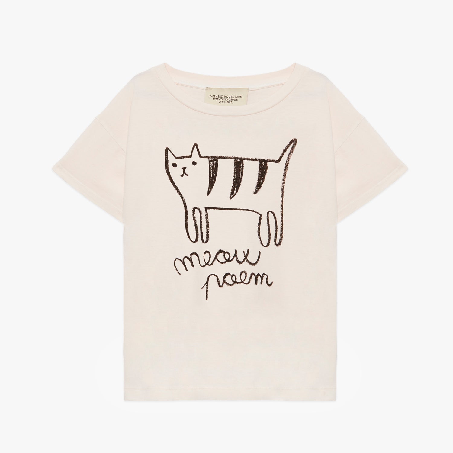 NEW Weekend House Kids Cat Kid's Short Sleeve Tee Soft Peach | BIEN BIEN bienbienshop.com