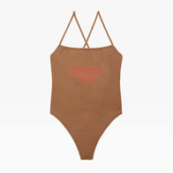 NEW Weekend House Kids Logo Kid's Swimsuit/Bodysuit Camel Tan | BIEN BIEN bienbienshop.com