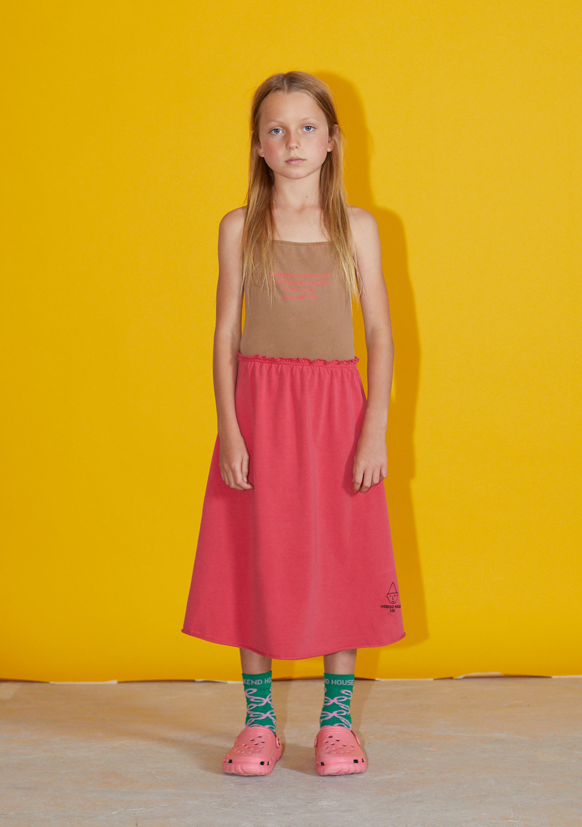 NEW Weekend House Kids Logo Kid's Swimsuit/Bodysuit Camel Tan | BIEN BIEN bienbienshop.com