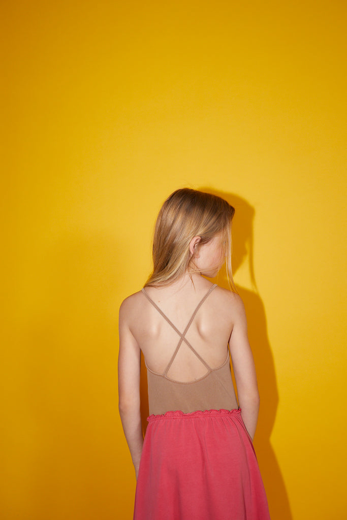NEW Weekend House Kids Logo Kid's Swimsuit/Bodysuit Camel Tan | BIEN BIEN bienbienshop.com