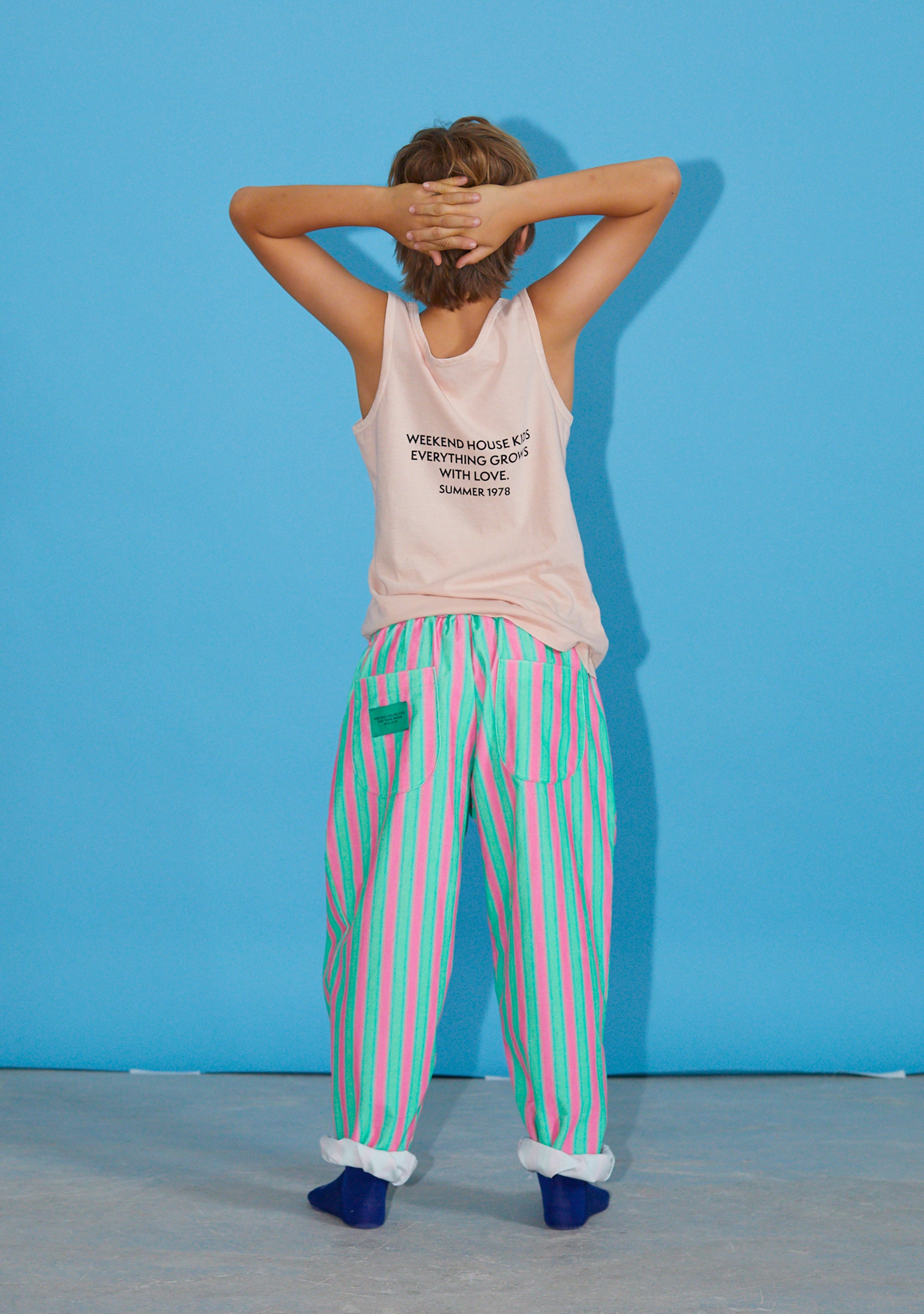 NEW Weekend House Kids Rainbow Kid's Sleeveless Tank Top Dusty Pink | BIEN BIEN bienbienshop.com
