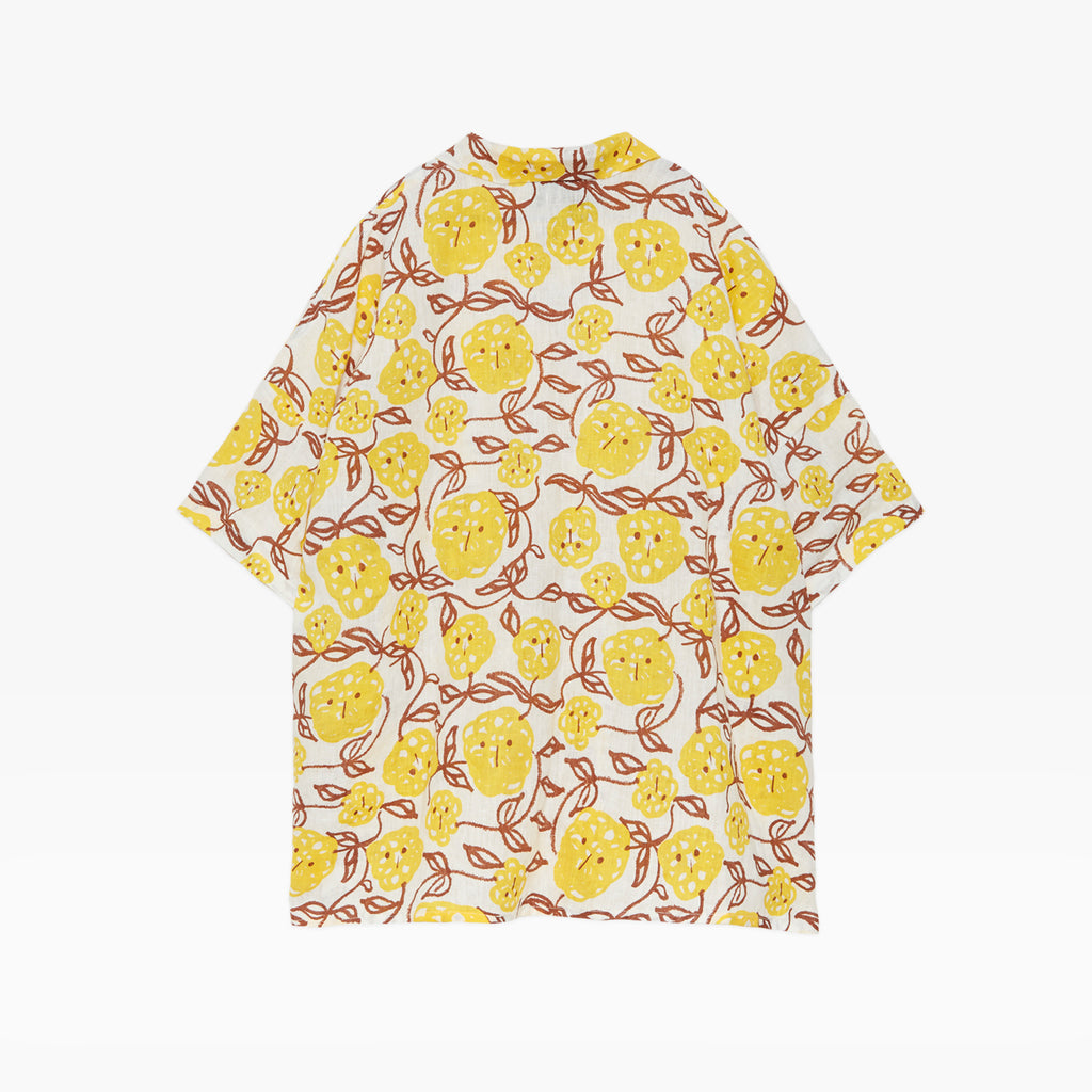 NEW Weekend House Kids Mimosa Kid's Oversized Linen Shirt Yellow Lemon | BIEN BIEN bienbienshop.com
