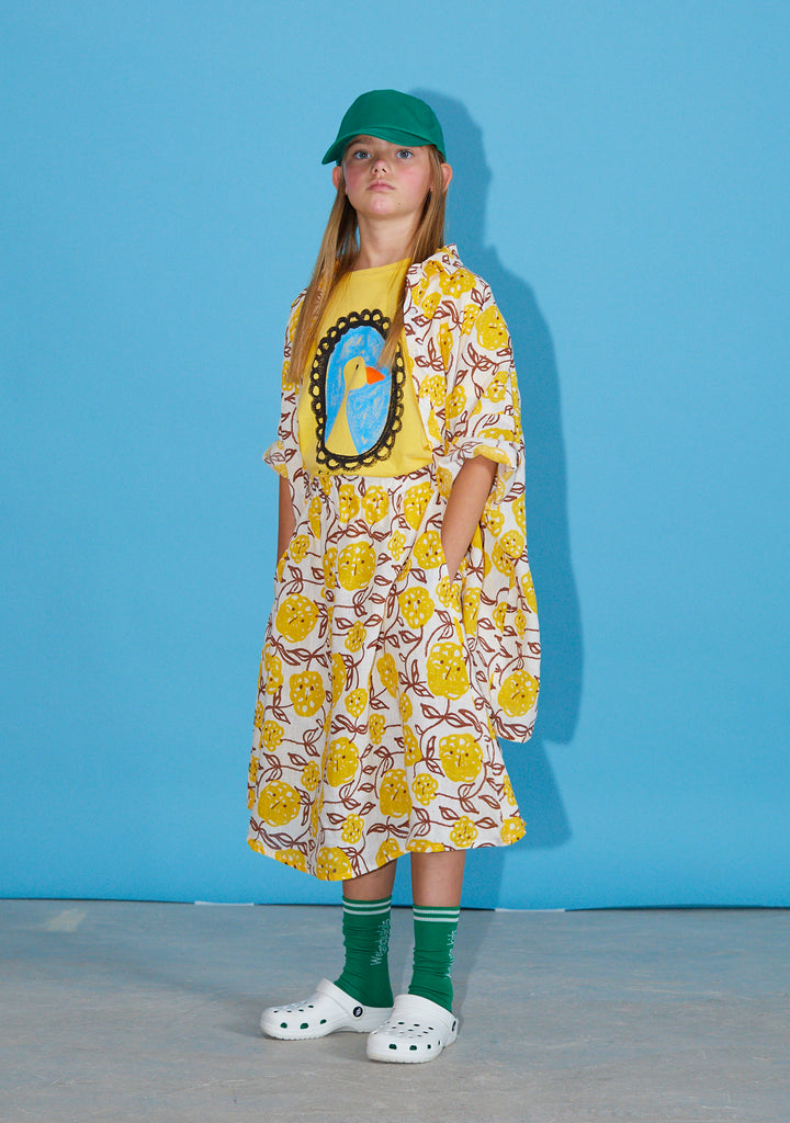 NEW Weekend House Kids Mimosa Kid's Oversized Linen Shirt Yellow Lemon | BIEN BIEN bienbienshop.com