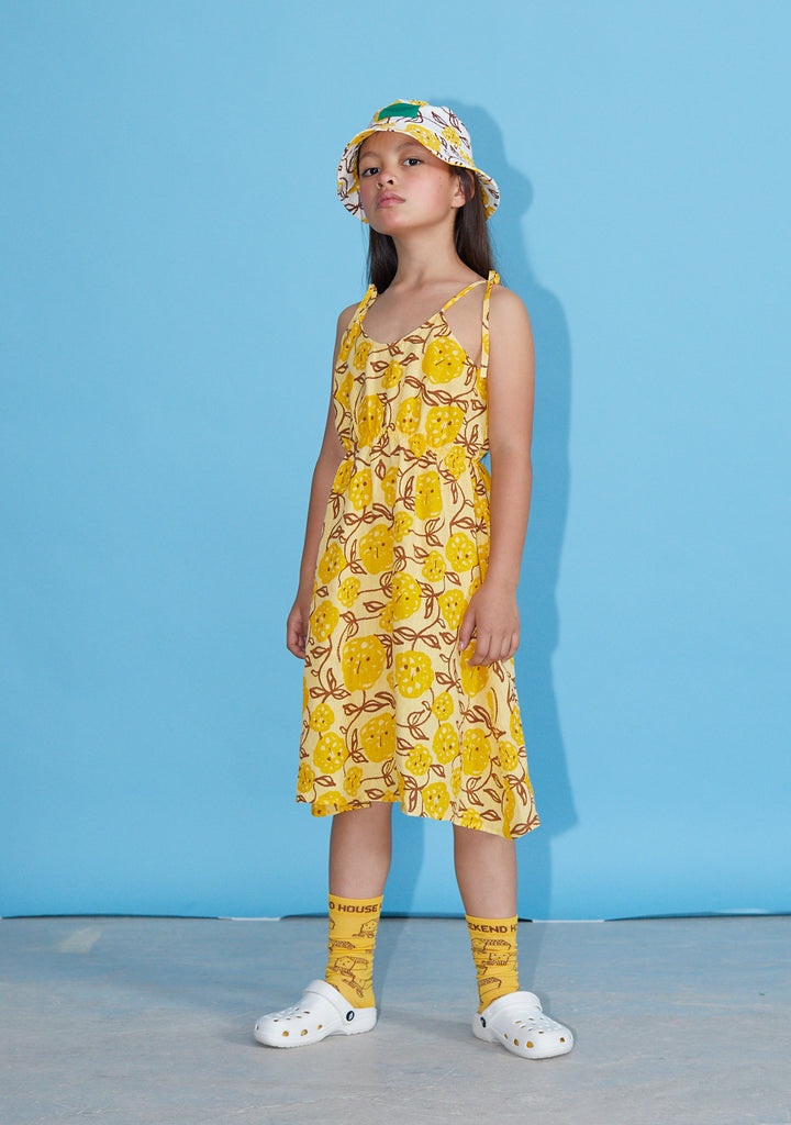 NEW Weekend House Kids Mimosa Kid's Strappy Dress Yellow Flower | BIEN BIEN bienbienshop.com