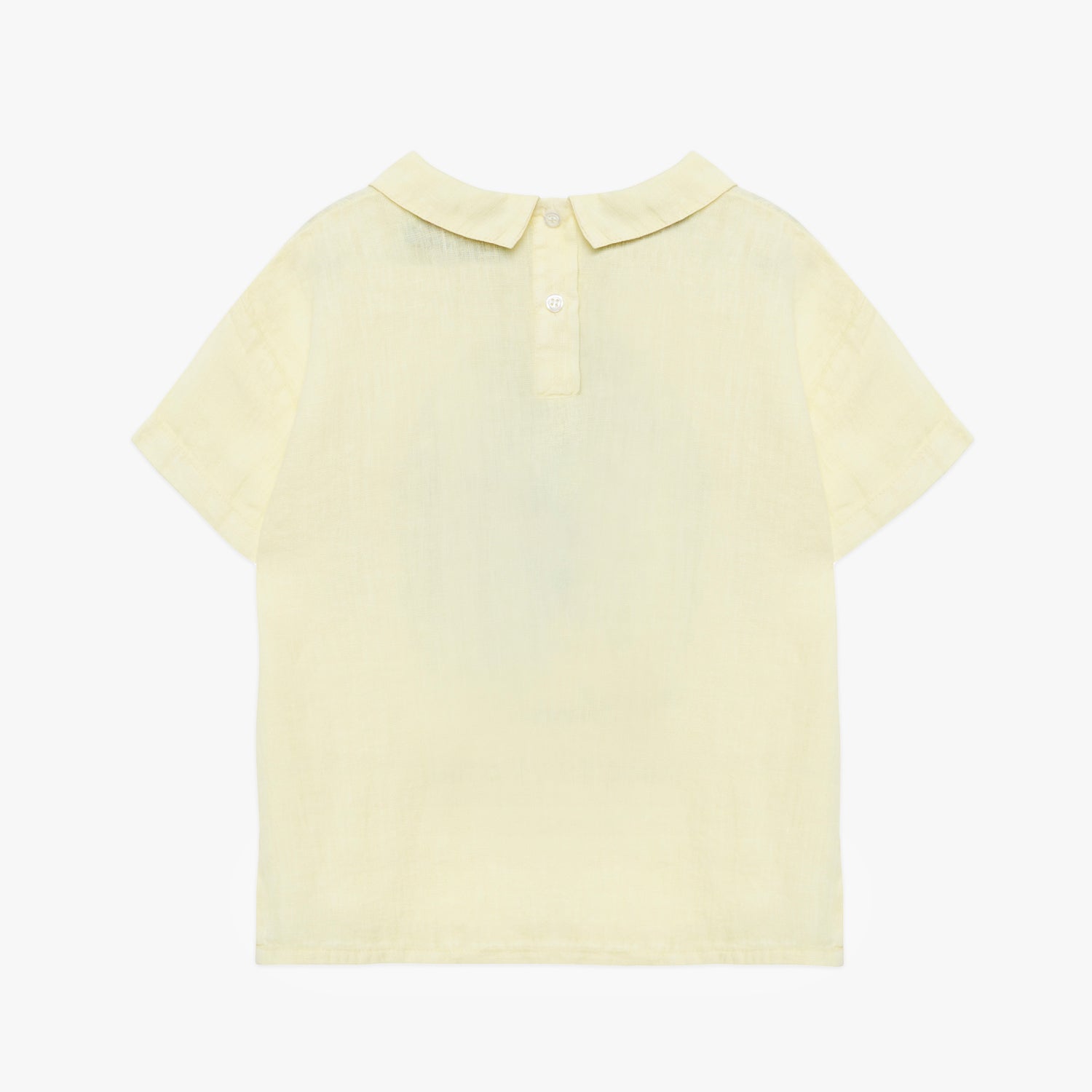 NEW Weekend House Kids Duck Kid's Linen Short Sleeve Tee Soft Yellow | BIEN BIEN bienbienshop.com