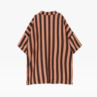 NEW Weekend House Kids Stripes Kid's Linen Oversized Shirt Brown/Pink | BIEN BIEN bienbienshop.com