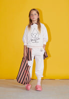 NEW Weekend House Kids Stripes Kid's Linen Oversized Shirt Brown/Pink | BIEN BIEN bienbienshop.com
