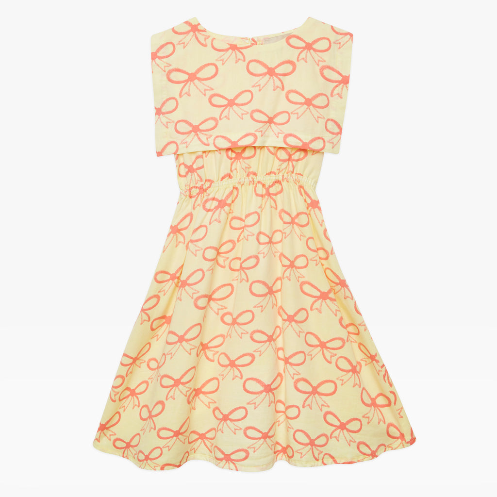 NEW Weekend House Kids Pink Bows Kid's Sailor Collar Dress Soft Yellow | BIEN BIEN bienbienshop.com