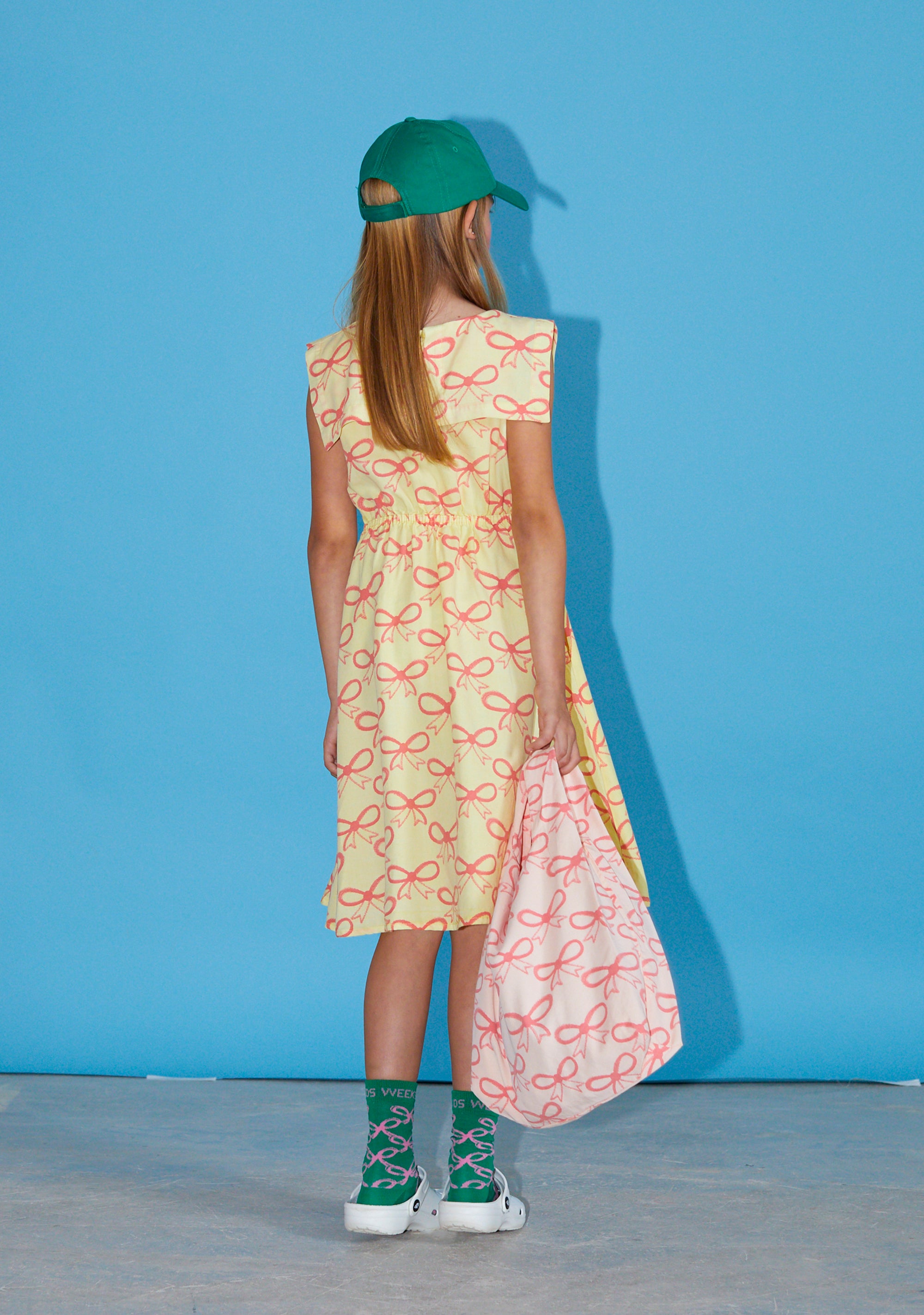 NEW Weekend House Kids Pink Bows Kid's Sailor Collar Dress Soft Yellow | BIEN BIEN bienbienshop.com