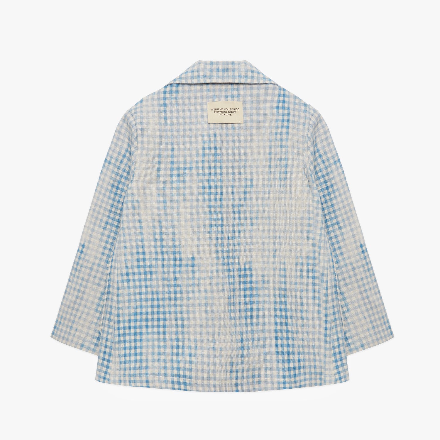 NEW Weekend House Kids Oversized Linen Kid's Jacket Blue White Check | BIEN BIEN bienbienshop.com