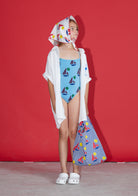 NEW Weekend House Kids Dog Kid's Tencel Oversized Shirt White/Blue | BIEN BIEN bienbienshop.com