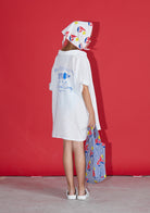 NEW Weekend House Kids Dog Kid's Tencel Oversized Shirt White/Blue | BIEN BIEN bienbienshop.com
