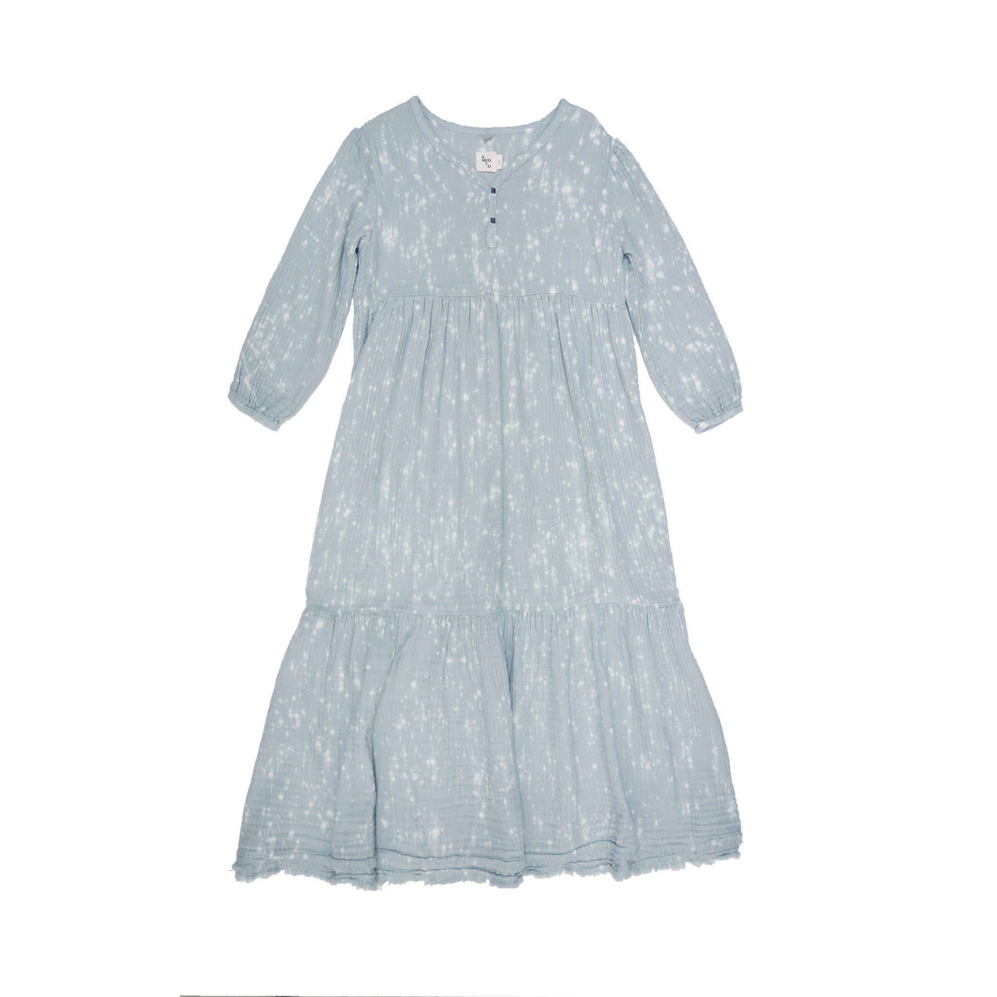 Nico Nico Athena Speckled Girls Dress in Sky | BIEN BIEN