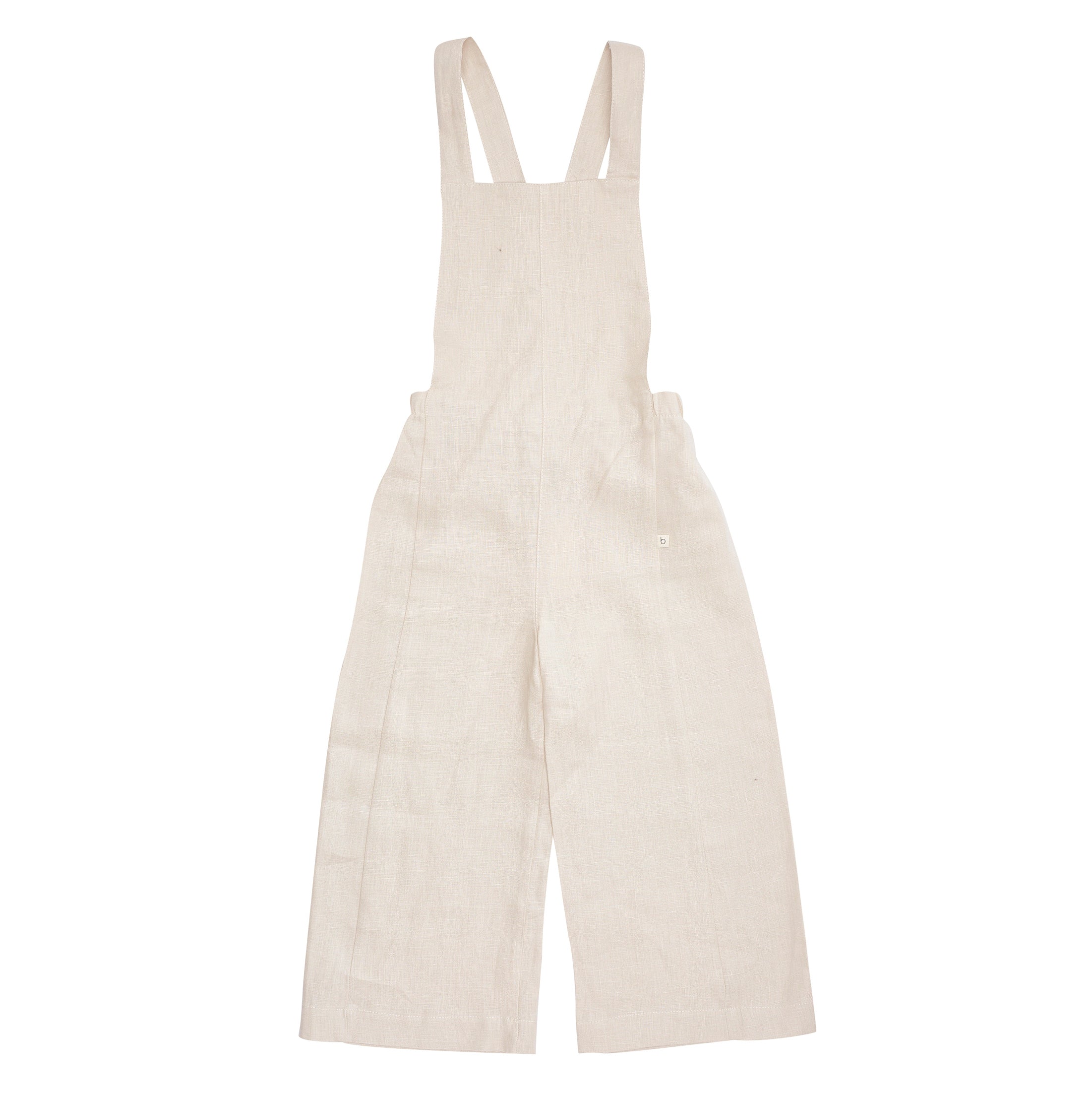 Bacabuche Linen Baby & Kid's Unisex Overalls Oat | BIEN BIEN www.bienbienshop.com