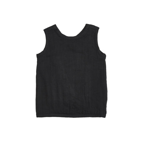 Bacabuche Cross Back Baby & Toddler's Tank in Black | BIEN BIEN