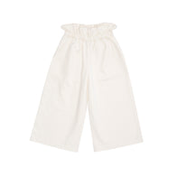 Bacabuche Paper Bag Kid's Trouser Ivory Bleached Denim | BIEN BIEN www.bienbienshop.com