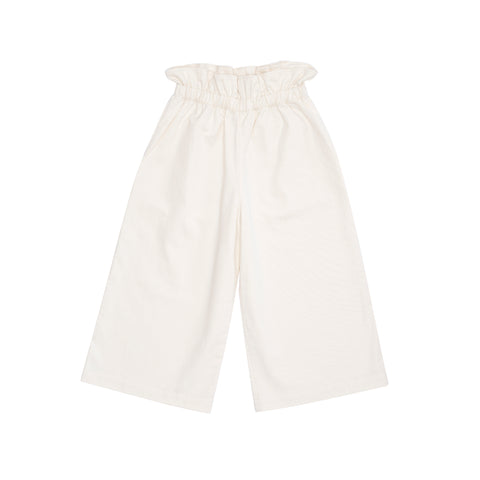 Bacabuche Paper Bag Kid's Trouser Ivory Bleached Denim | BIEN BIEN www.bienbienshop.com