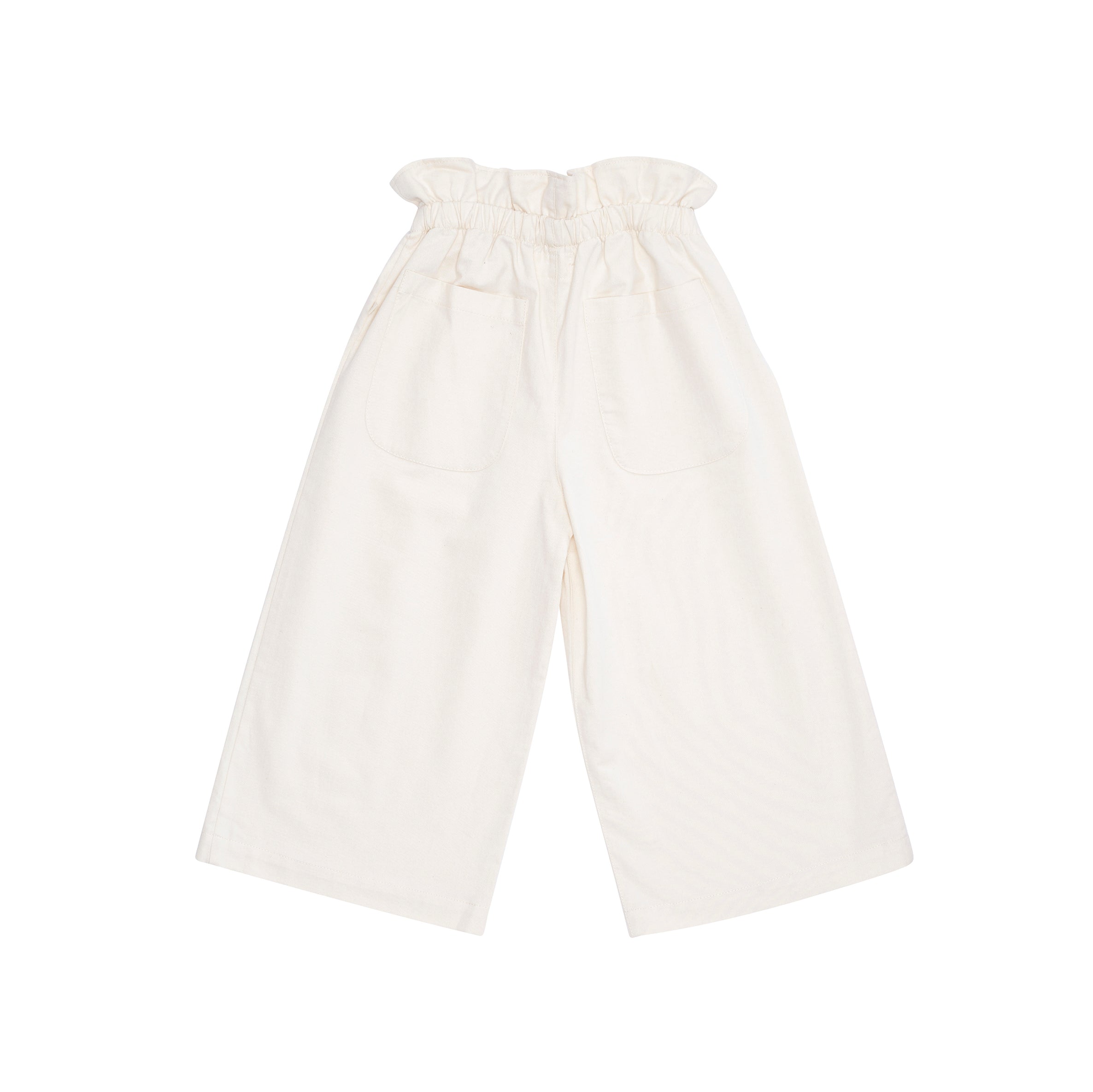 Bacabuche Paper Bag Kid's Trouser Ivory Bleached Denim | BIEN BIEN www.bienbienshop.com