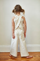 Bacabuche Paper Bag Kid's Trouser Ivory Bleached Denim | BIEN BIEN www.bienbienshop.com