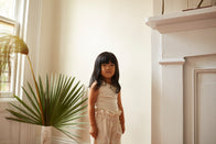 Bacabuche Paper Bag Kid's Trouser Ivory Bleached Denim | BIEN BIEN www.bienbienshop.com