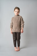 New - Belle Enfant Cable Knit Unisex Baby & Children's Sweater Hazelnut | BIEN BIEN www.bienbienshop.com