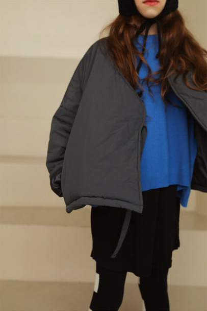 Bien a Bien Kid's Padded Kimono Coat Charcoal | BIEN BIEN bienbienshop.com