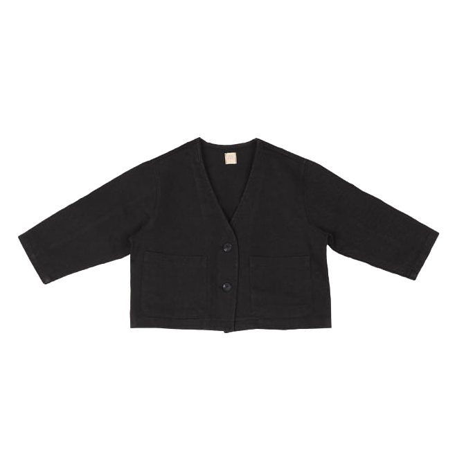 Bien a Bien Kid's Piki Shirt Jacket Black Canvas | BIEN BIEN bienbienshop.com